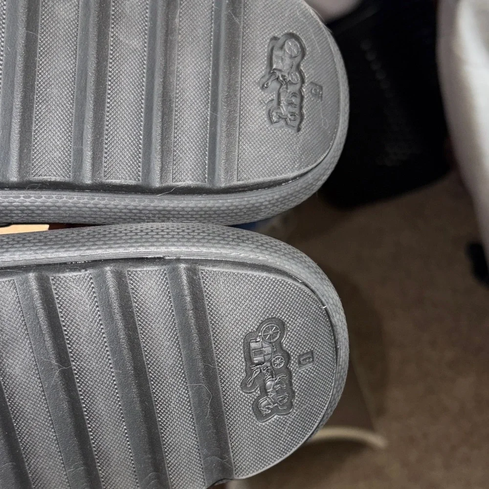 Coach Textured Black Slides - Picture 2 of 5